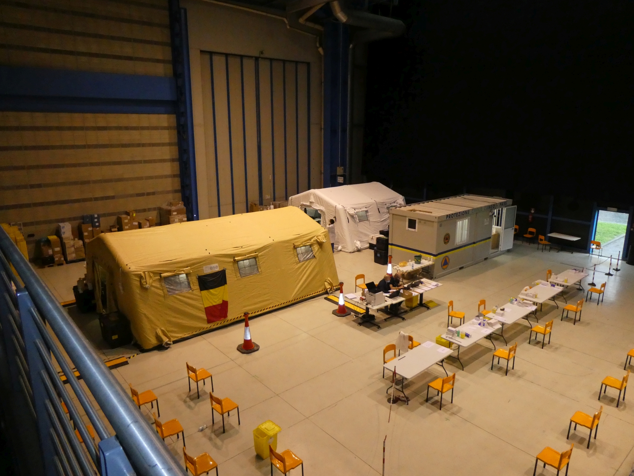 Mobile laboratory team at work